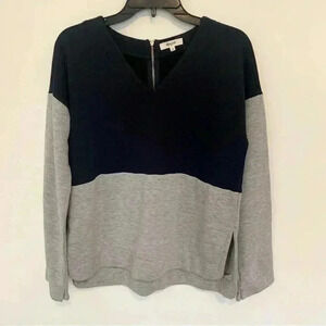 Women’s Color Block Madewell Sweatshirt Navy Gray Casual Size  M